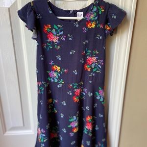 Gap Girls Navy Floral Dress